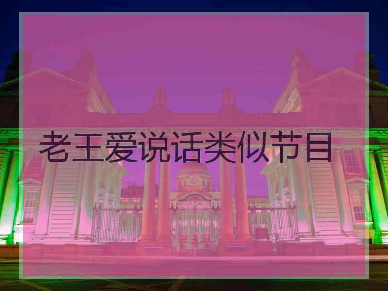 老王爱说话类似节目