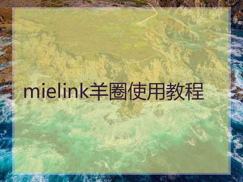 mielink羊圈使用教程