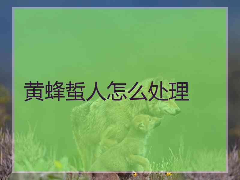 黄蜂蜇人怎么处理