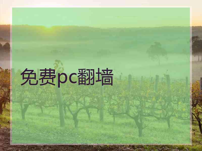 免费pc翻墙