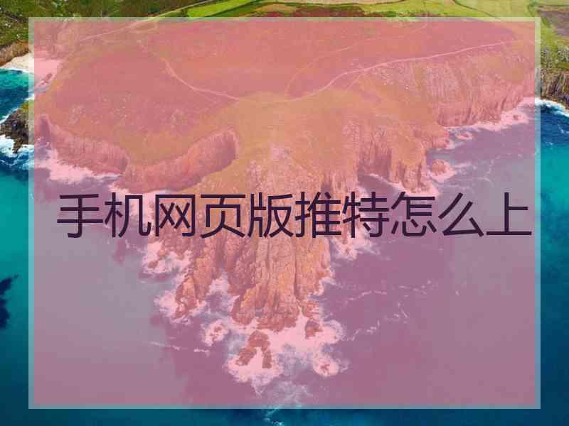 手机网页版推特怎么上
