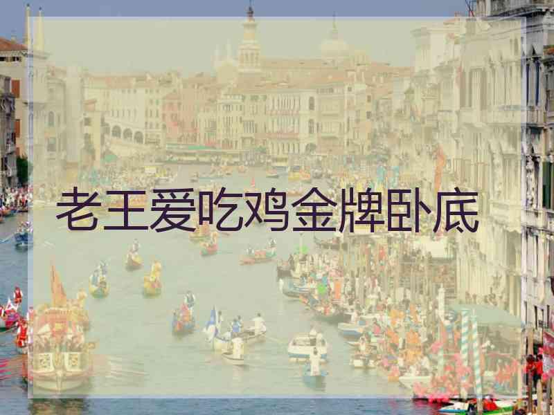 老王爱吃鸡金牌卧底