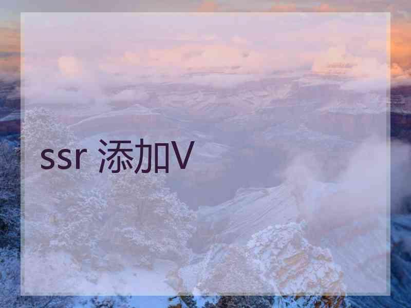 ssr 添加V