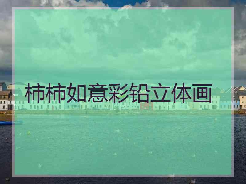 柿柿如意彩铅立体画