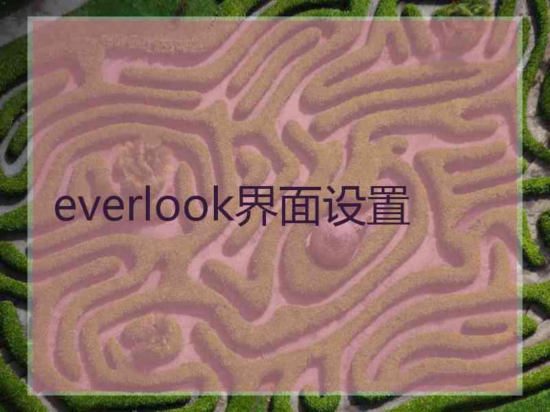 everlook界面设置
