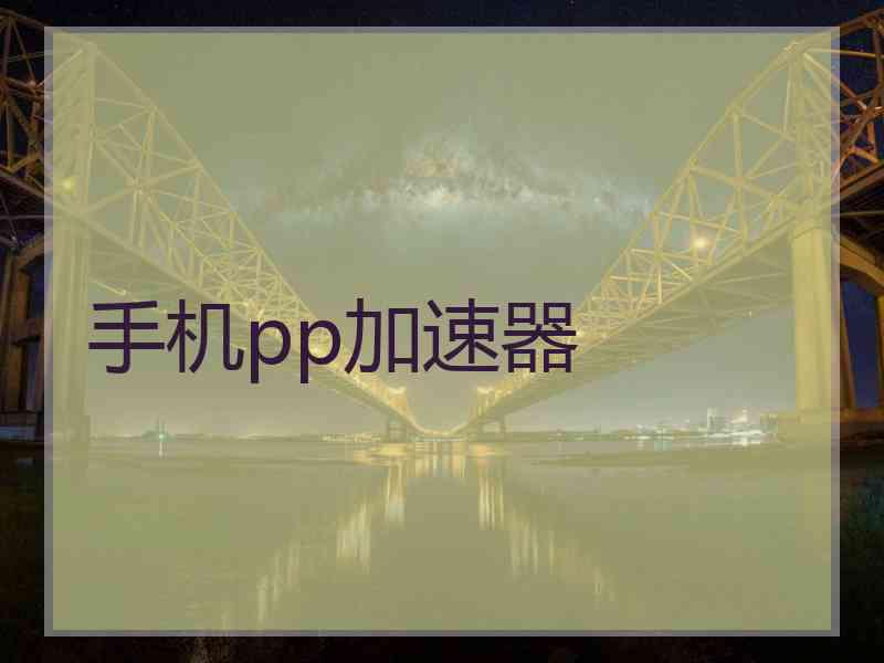 手机pp加速器