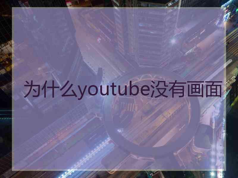 为什么youtube没有画面