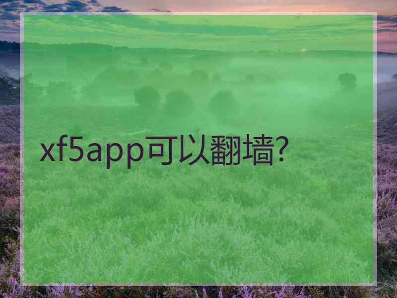xf5app可以翻墙?
