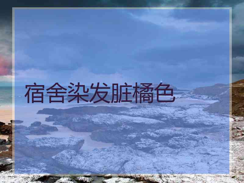 宿舍染发脏橘色