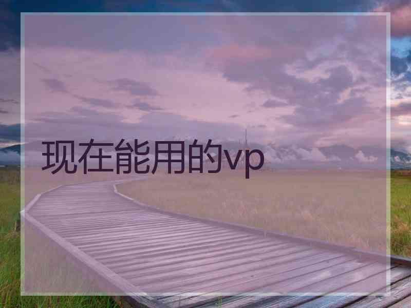 现在能用的vp