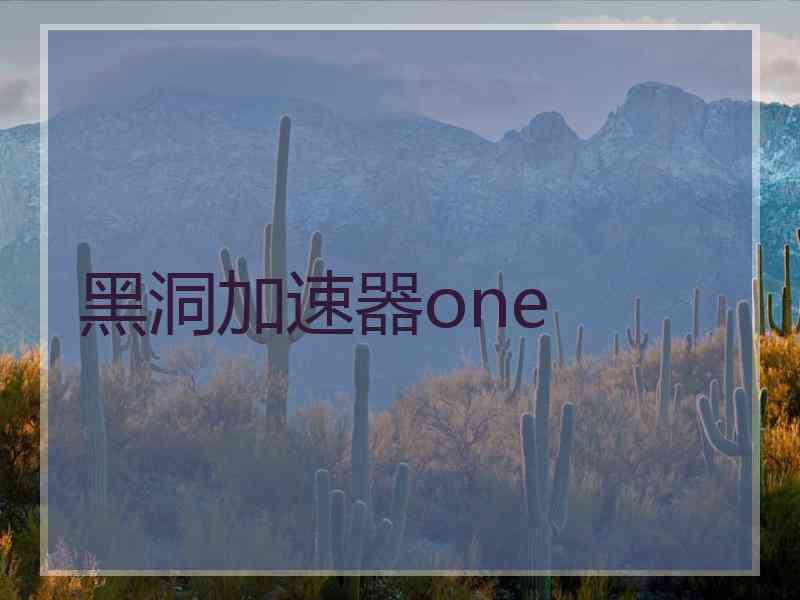 黑洞加速器one