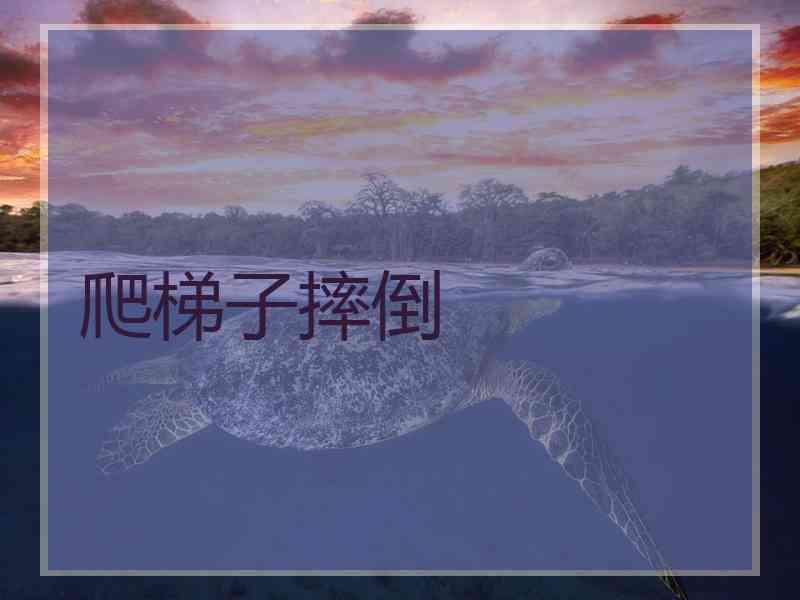 爬梯子摔倒