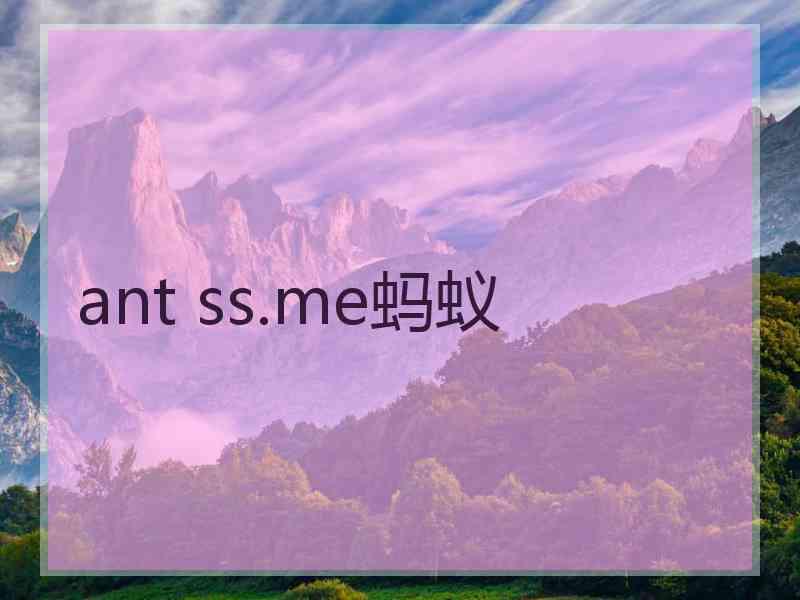 ant ss.me蚂蚁
