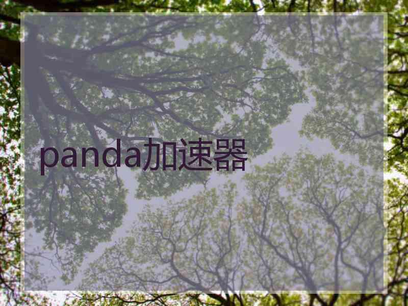panda加速器