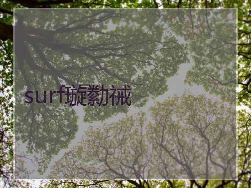 surf璇勬祴