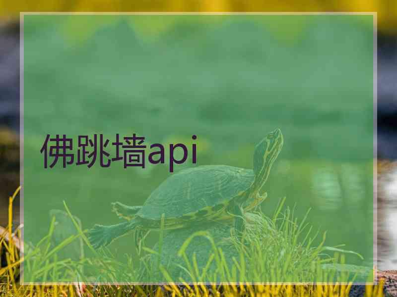 佛跳墙api