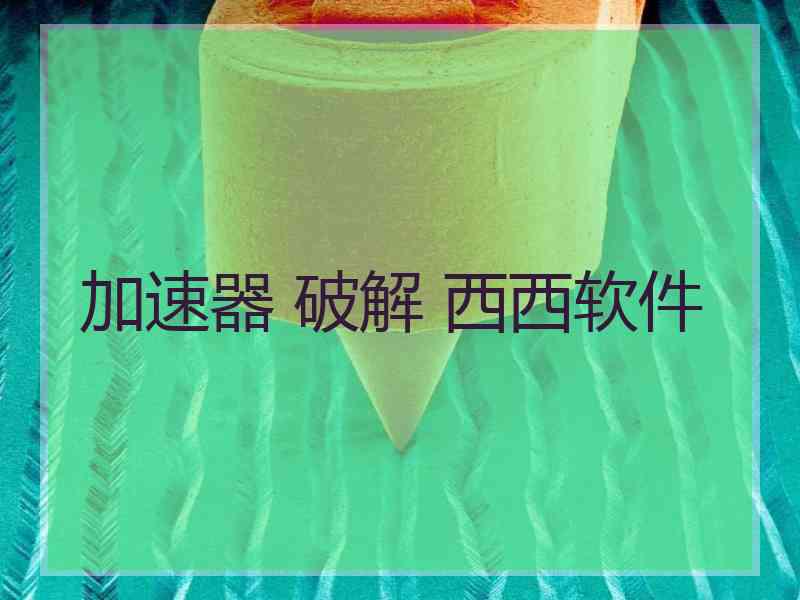 加速器 破解 西西软件