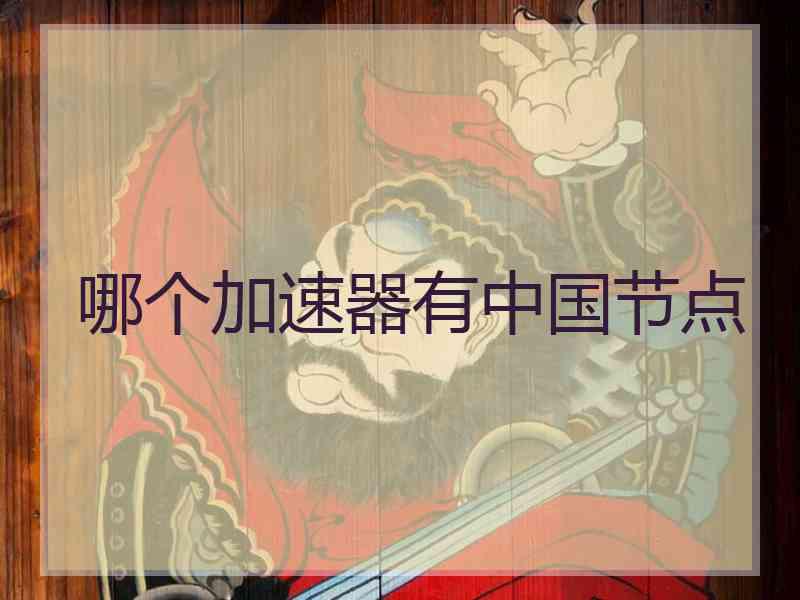 哪个加速器有中国节点