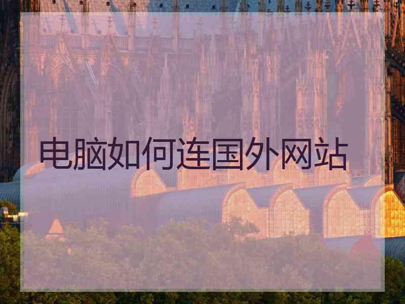 电脑如何连国外网站