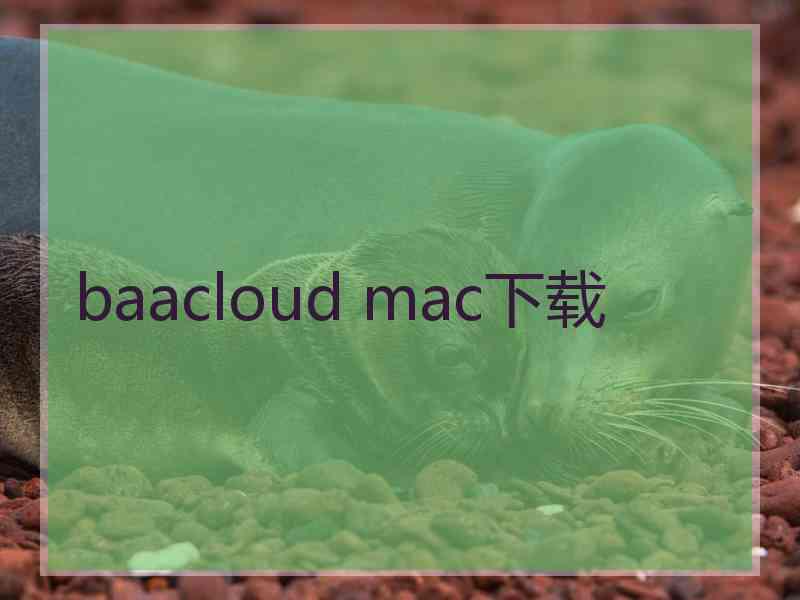 baacloud mac下载