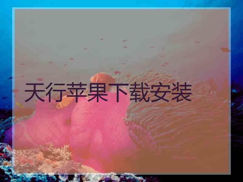 天行苹果下载安装