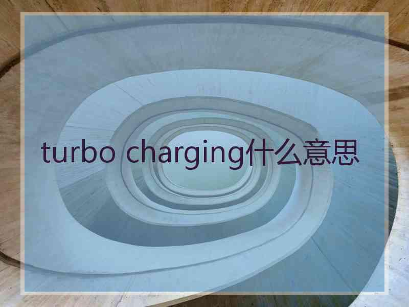 turbo charging什么意思