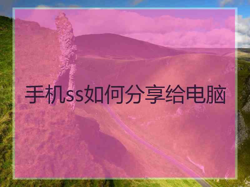 手机ss如何分享给电脑