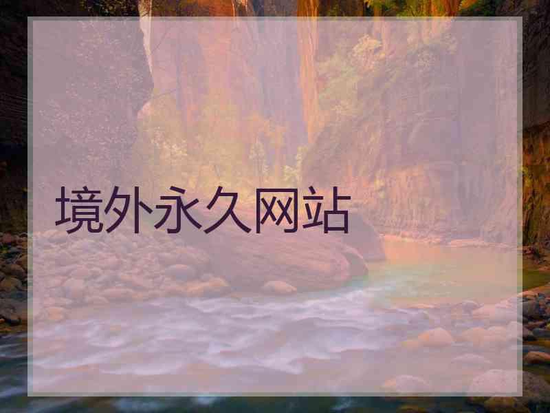 境外永久网站
