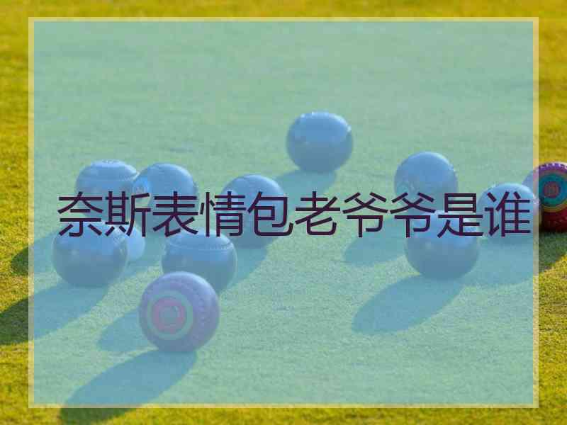 奈斯表情包老爷爷是谁