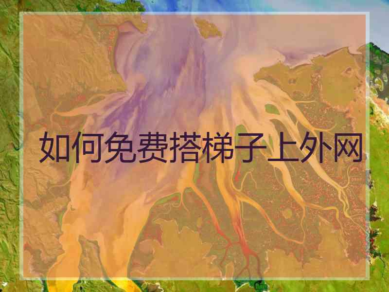 如何免费搭梯子上外网