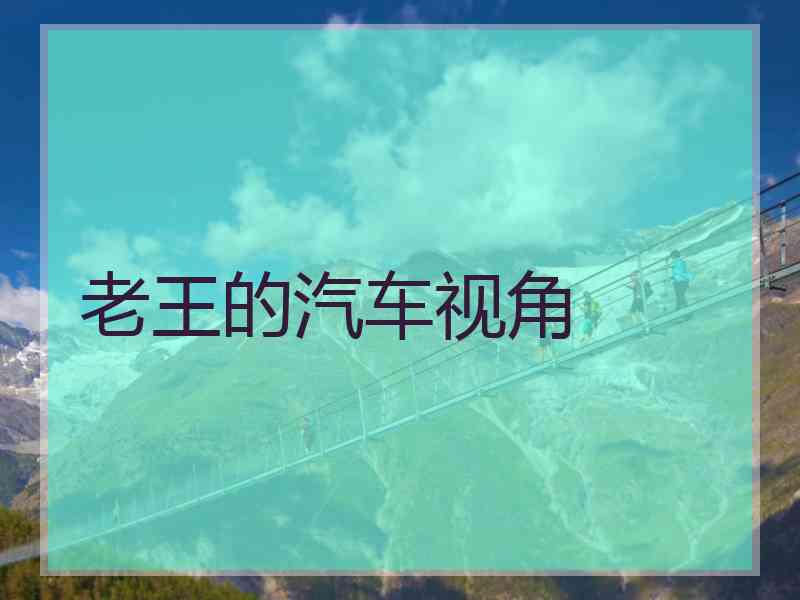 老王的汽车视角