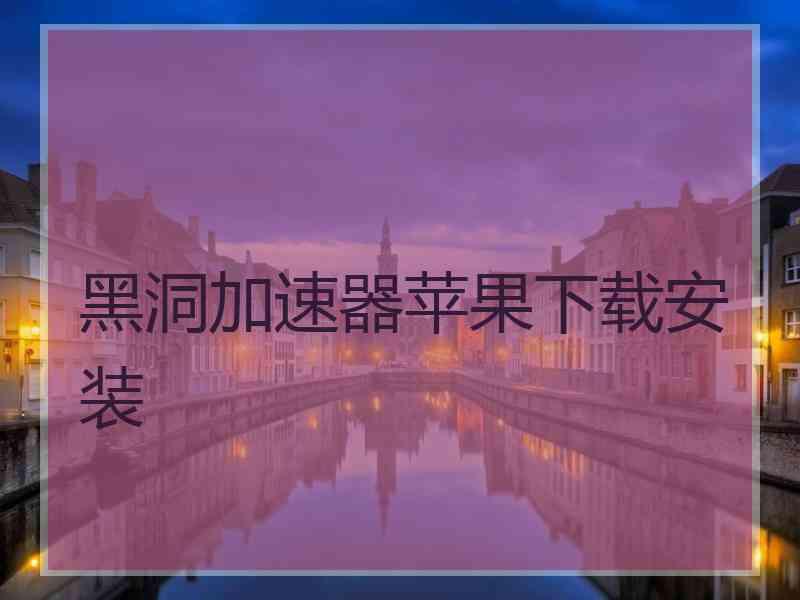 黑洞加速器苹果下载安装