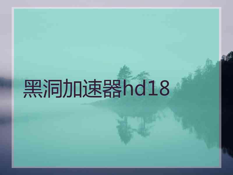 黑洞加速器hd18