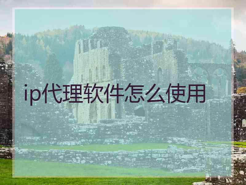 ip代理软件怎么使用