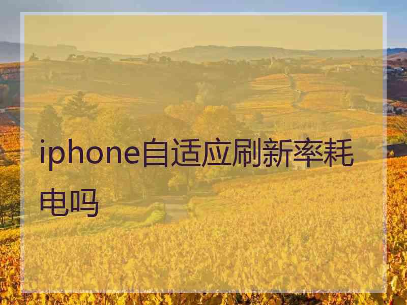 iphone自适应刷新率耗电吗