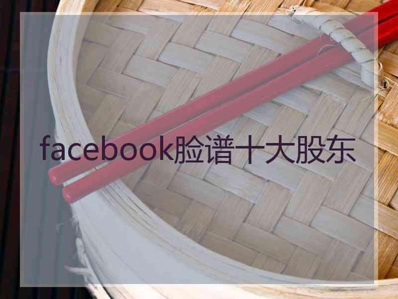facebook脸谱十大股东