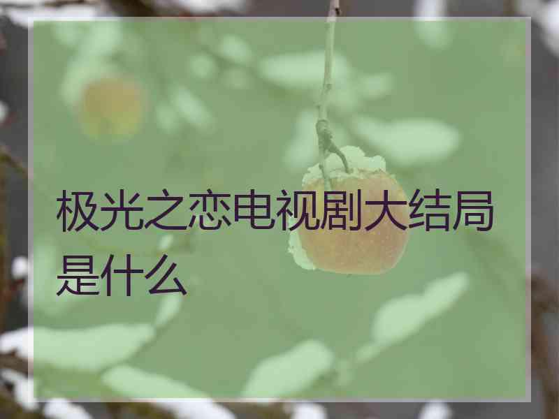 极光之恋电视剧大结局是什么