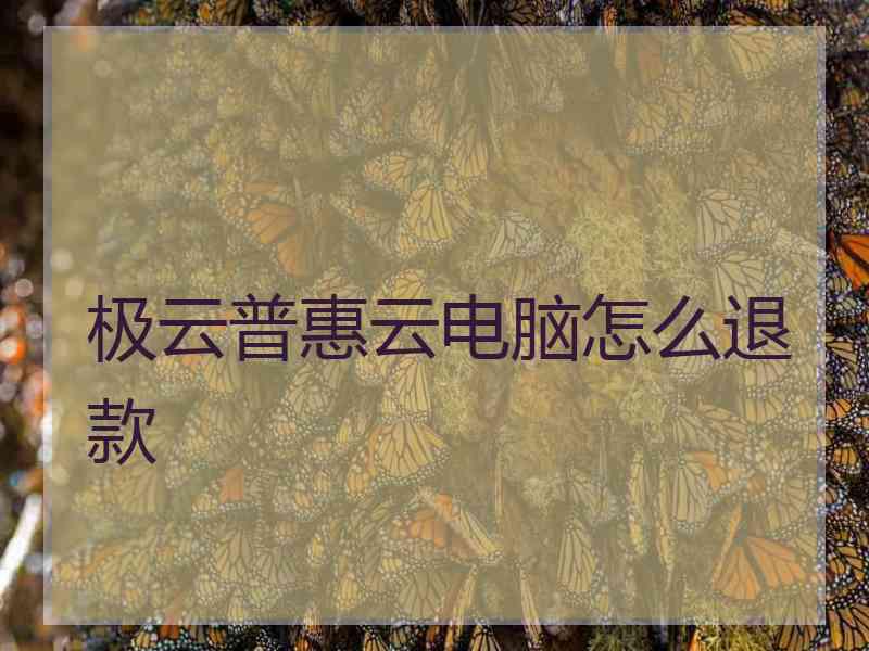 极云普惠云电脑怎么退款