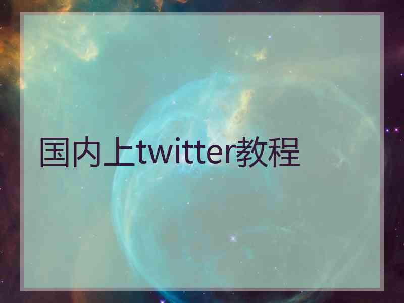 国内上twitter教程