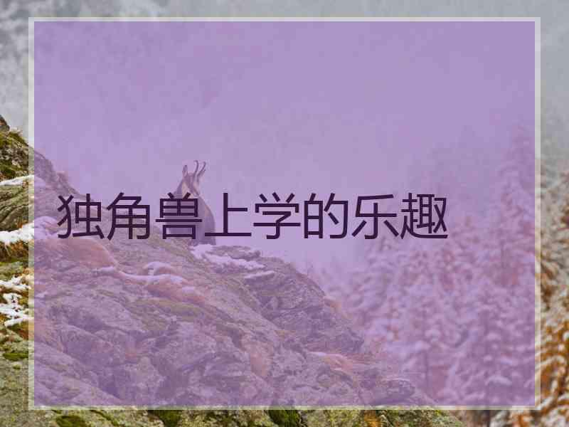 独角兽上学的乐趣
