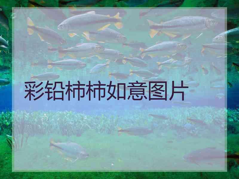彩铅柿柿如意图片