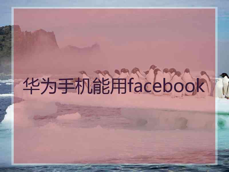 华为手机能用facebook