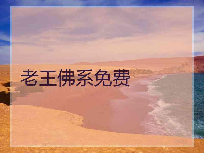 老王佛系免费
