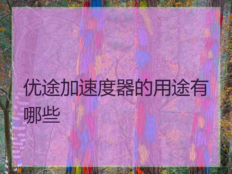 优途加速度器的用途有哪些