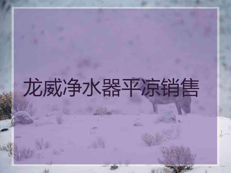 龙威净水器平凉销售