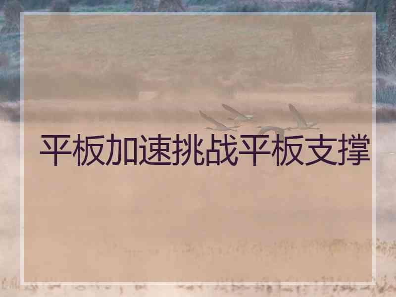平板加速挑战平板支撑