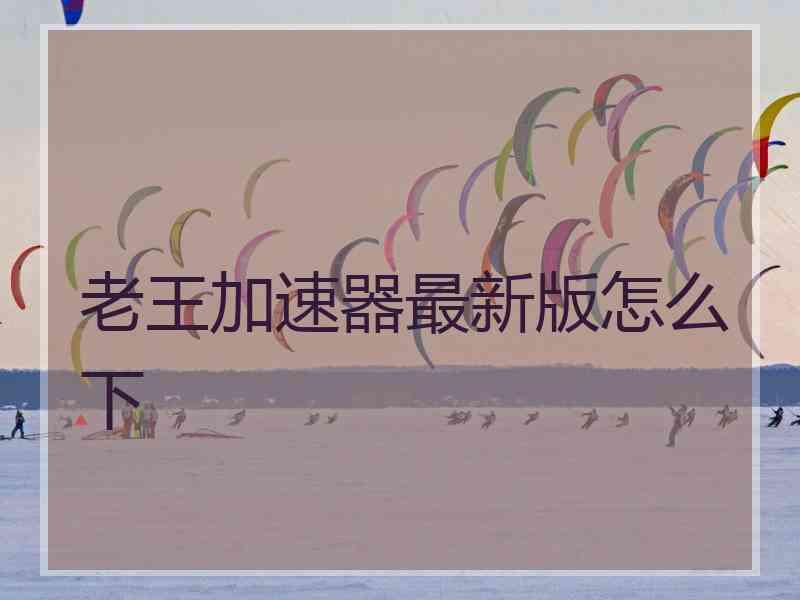 老王加速器最新版怎么下