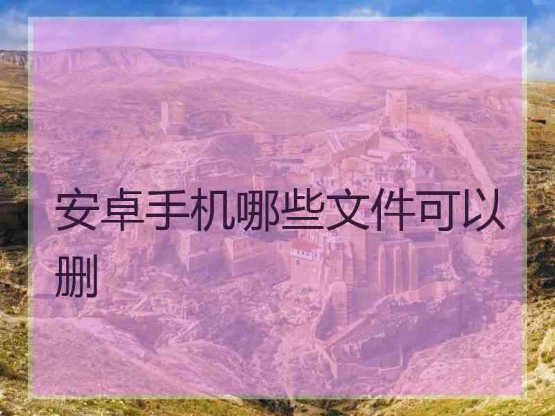 安卓手机哪些文件可以删