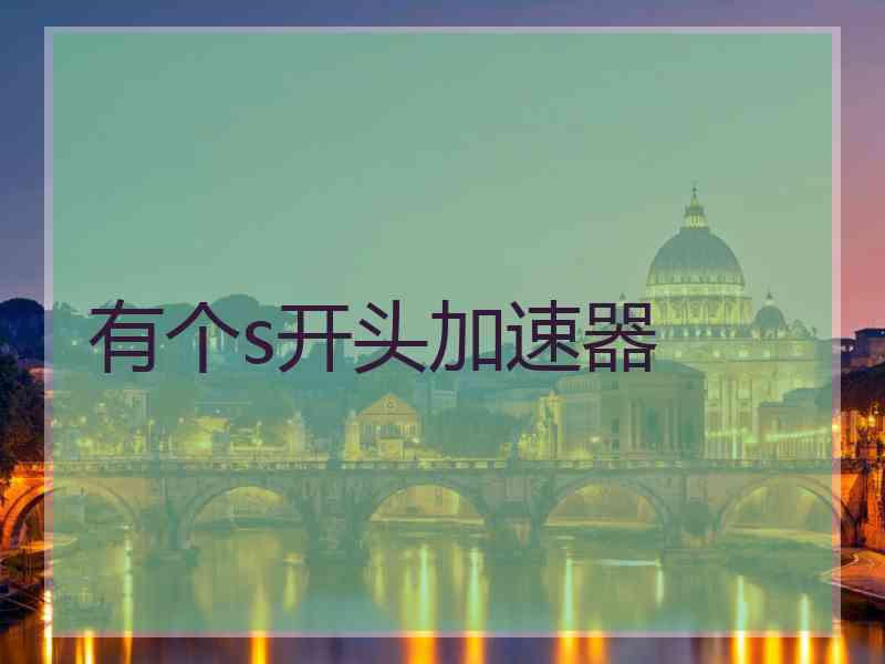 有个s开头加速器