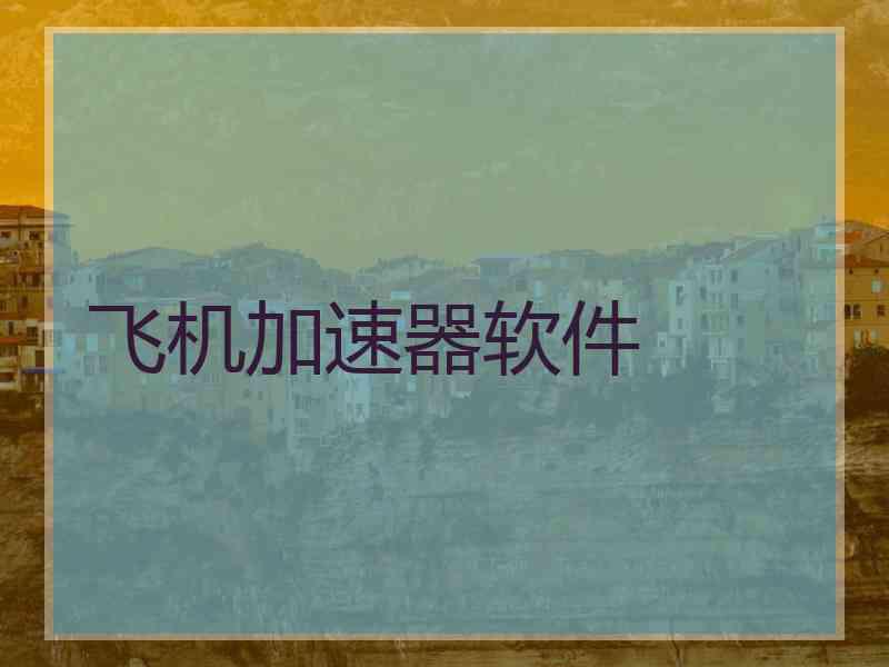 飞机加速器软件